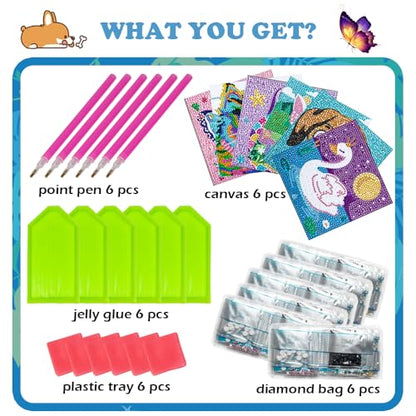 Labeol Diamond Art Kits for Kids Crafts for Girls Ages 6-8-10-12 Easy to DIY Creative Diamond Art Sticker Craft by Numbers Kits for Kids and Adult Beginners (Precious) - style: Precious