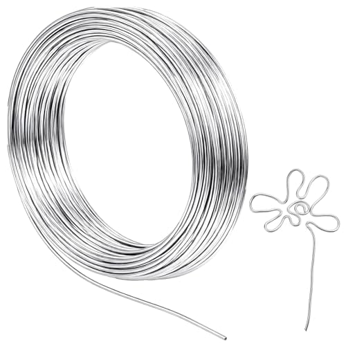 12 Gauge Craft Wire Bendable, 32.81 Ft Bendable Wire for Crafts for Heavy Duty Sculpting, Silver Wires Craft for Jewelry,Doll,Floral Making,Wreath,Modelling,Wires Wrapping,Christmas Decor