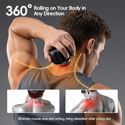 Cold Massage Roller Ball Ice Roller for Muscle Recovery-Black | medical-grade stainless steel,Cooling Cold Therapy Roller,Deep Tissue, Pain Relief,Supports Cold, Heat, or Essential Oil Use - color: Black