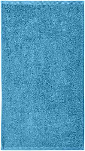 Amazon Basics 8-Pack Lightweight Quick-Dry Hand Towels, 100% Cotton, 28" x 16", Lake Blue - color: Lake Blue, size: Hand Towel, style: Hand Towel (Pack of 8)