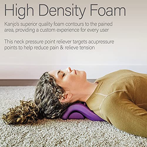 Kanjo Flex Firm Neck Cushion for Cervical Traction, Neck and Shoulder Relaxer, Neck Cervical Pillow with Acupressure Points for Pain Relief and Cervical Spine Alignment, Adjustable Firmness - style: Flex Firm Neck Cushion