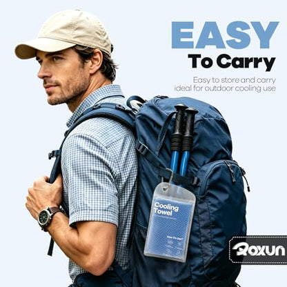 ROXUN Cooling Towels, 4 Pack (40''x12'') Chilly Ice Rags for Neck and Face - color: 2 Gray+2 Dark Gray