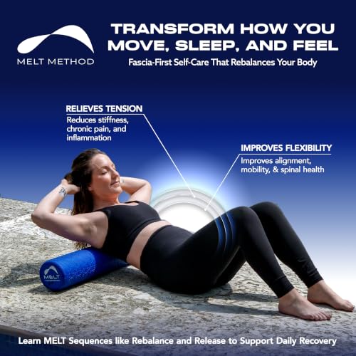 Melt 36-Inch Soft Foam Roller Myofascial Release Physical Therapy | Full Body Gentle Compression, Muscle Tension Relief, Posture Improvement, Nervous System Support