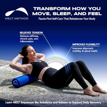 Melt 36-Inch Soft Foam Roller Myofascial Release Physical Therapy | Full Body Gentle Compression, Muscle Tension Relief, Posture Improvement, Nervous System Support