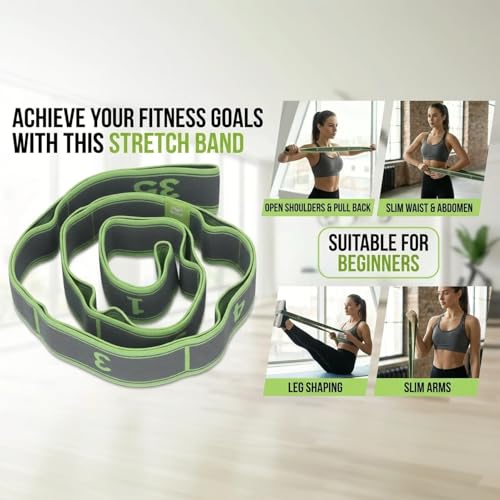 Stretch Band Strap with Number, Elastic Stretching Strap, Fitness Elastic Band, for Exercise Fitness Workout
