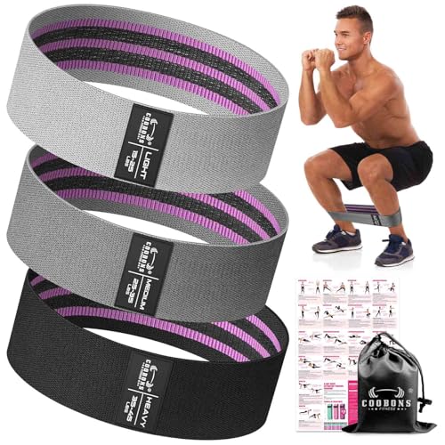 Fabric Resistance Bands for Working Out - color: Grey