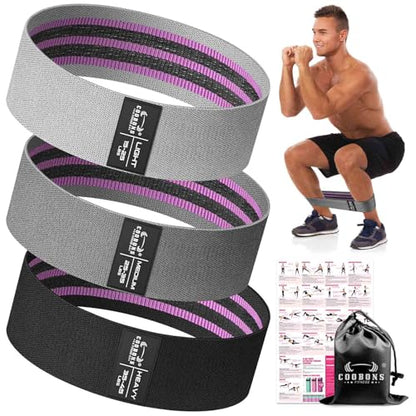 Fabric Resistance Bands for Working Out - color: Grey