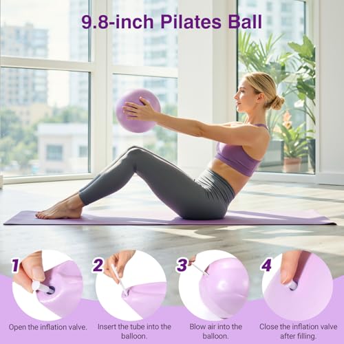 Home Pilates Kit Home Workout Essentials Set for Women Full-Body Exercise - color: B Purple Medium-Level