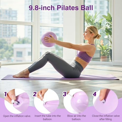 Home Pilates Kit Home Workout Essentials Set for Women Full-Body Exercise - color: B Purple Medium-Level
