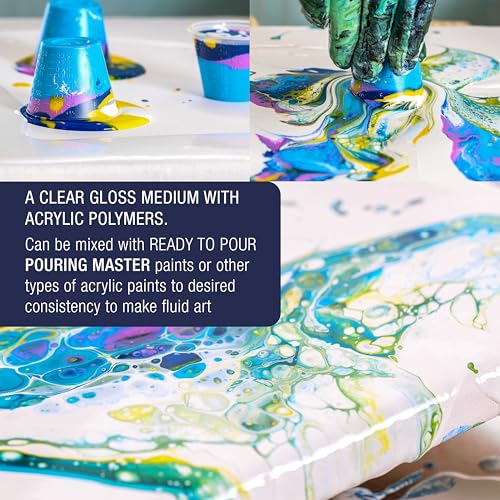 U.S. Art Supply Professional Gloss Pouring Medium 32oz (Quart) - Improves Paint Flow & Cell Effects Creator, Viscosity Adjuster for Art Acrylic Painting - size: 32 Fl Oz (Pack of 1)