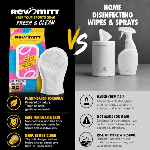 Sports Gear Cleaning & Deodorizing Mitts - 20 Count