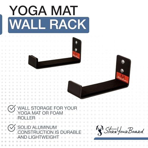 StoreYourBoard Yoga Mat Holder Wall Mount, Foam Roller Rack, Large - size: Large