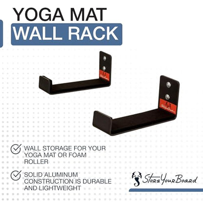 StoreYourBoard Yoga Mat Holder Wall Mount, Foam Roller Rack, Large - size: Large