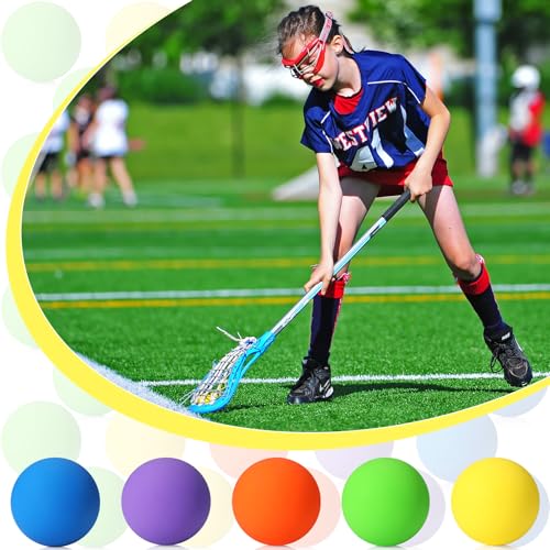 Sosation 50 Pcs Lacrosse Ball Bulk 2.5 Inch Soft Rubber Lacrosse Ball | Stress Relief Massage Balls Myofascial Release Tools Muscle Knot Remover - color: Bright Color
