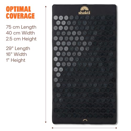 ShaktiMat Acupressure Mat for Tension Release, Premium Level 1 Black - color: Premium-black, size: Level 1