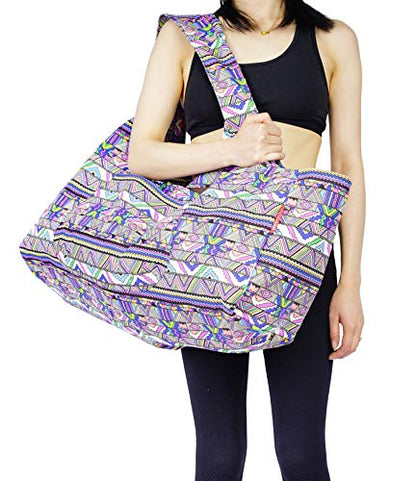 Aozora Yoga Mat Bag Large Yoga Mat Tote Sling Carrier with Pockets Fits Mats with Multi-Functional Storage Pockets Light and Durable - color: Zuma