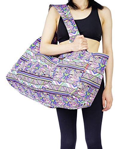 Aozora Yoga Mat Bag Large Yoga Mat Tote Sling Carrier with Pockets Fits Mats with Multi-Functional Storage Pockets Light and Durable - color: Zuma