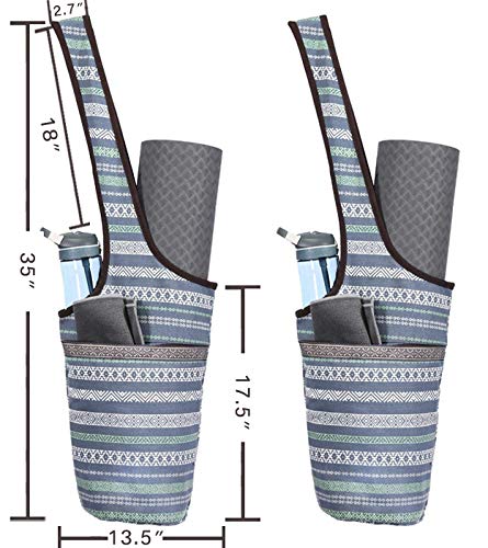 Yoga Mat Bag With Large Size Pocket and Zipper Pocket, Strap Bag, Fit Most Size Mats, Bags and Carriers for Women - color: Namaste