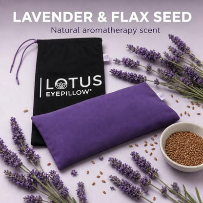 Lotus Lavender Eye Pillow - Weighted Eye Mask for Sleeping & Yoga - color: Purple