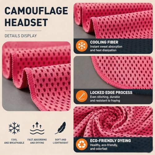 Cooling Towel, Quick Dry Sports Towel with Silicone Case, 11.8 x 35.4 in - color: Red, size: Medium