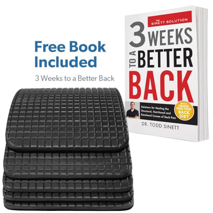 Adjustable Lower & Upper Back Stretcher For Lumbar Support, Spine Alignment & Back Pain Relief By Renowned Kinesiologist Dr. Todd Sinett
