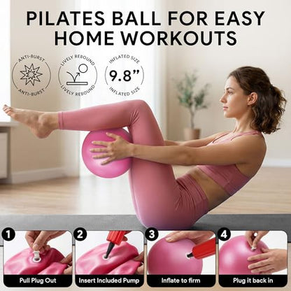 Pilates Equipment, Pilates Reformer, Home Pilates Kit - color: Pink