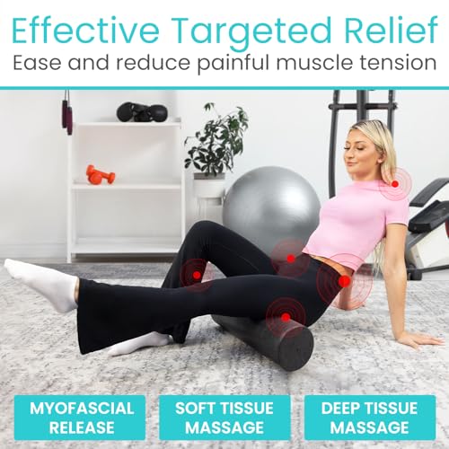 Vive High Density Foam Roller (18 inch) - Large Foam Roller for Exercise - size: 18" (Inches)