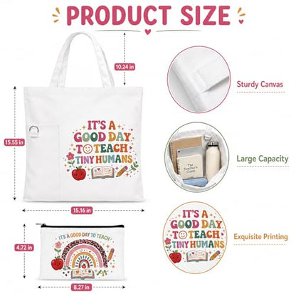 Teacher Tote Bags for Travel Shopping, Teacher Appreciation Gifts - color: Style-1