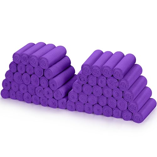 Cooling Towels (40"x 12", Pack of 60) for Neck and Face Hot Weather | Sports, Workout, Fitness, Gym, Yoga, Golf, Pilates, Travel, Camping & More - color: Purple 60