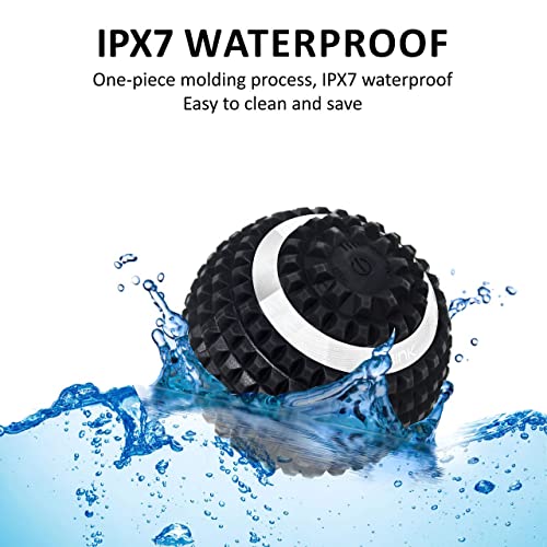 shrink Vibrating Massage Ball with 4-Speeds - Deep Tissue Trigger Point Massage Ball for Relieving Muscle Pain and Tension - Myofascial and Hip Flexor Release Tool for Physical Therapy