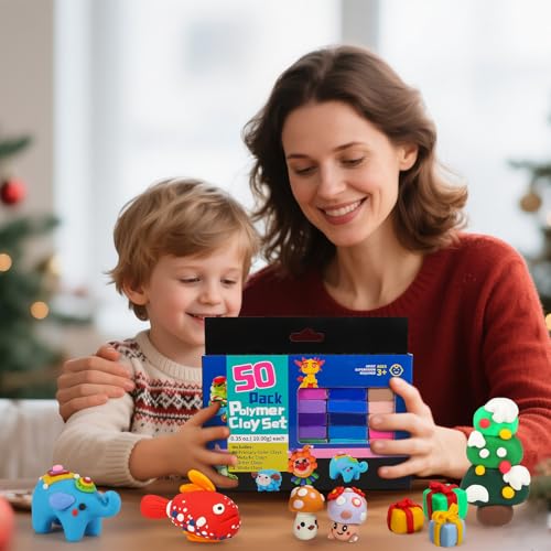 CiaraQ Polymer Clay Kit, Mini Modeling Clay Set | for Kids/Beginners/ Artist, 48 colors - color: 48 Colors