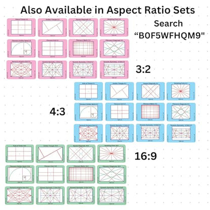 Harmonic Armature Directors Viewfinder Card | Australian Designed and Made; Artist Viewfinder for Drawing and Photography; 3:2, 4:3 and 16:9 - size: Harmonic Armature