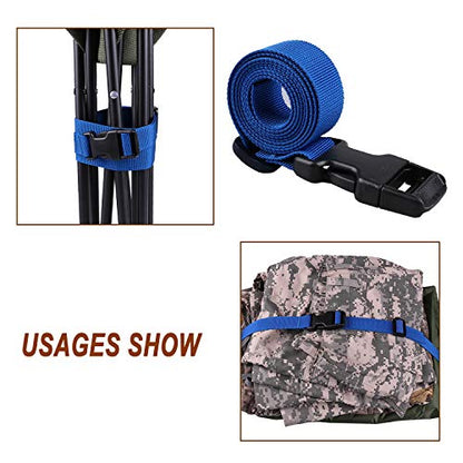 MAGARROW 24" 40" 60" 100" Strap Buckle Packing Straps Adjustable 1-Inch Belt - color: Blue (4-Pack), size: 1" Wide - 40" Long