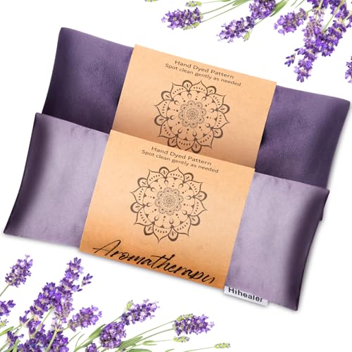 Hihealer Weighted Eye Mask for Sleeping, Lavender Eye Pillow for Spa Yoga - color: Purple&lilac