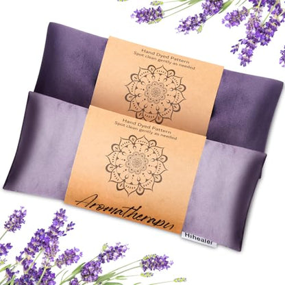 Hihealer Weighted Eye Mask for Sleeping, Lavender Eye Pillow for Spa Yoga - color: Purple&lilac