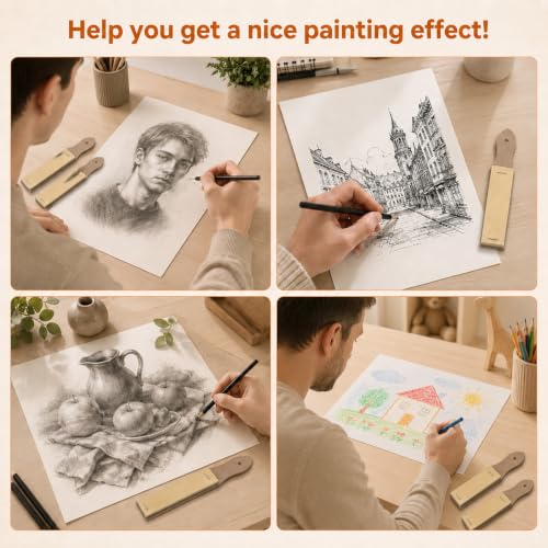 9 PCS Sandpaper Sharpener, 12 Sheet/PCS Sandpaper Block for Drawing | Sketch Sandpaper Pencil Sharpeners Charcoal Pencil Pointer for Students Adults Sketch Beginner Artist Drawing Tool