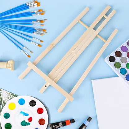 Qatalitic Set of 20 Wooden Easel, 12 Inches Display Easel Stand, H Frame Tabletop Stand for Painting Canvases, Art & Crafts, Business Card Display and Photo Sign Holder