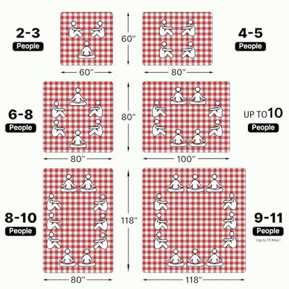 TigeJoy Extra Large Picnic Blanket Waterproof Beach Blanket 80''x80'' - color: Red, size: 6'8" x 6'8" (Rectangular)