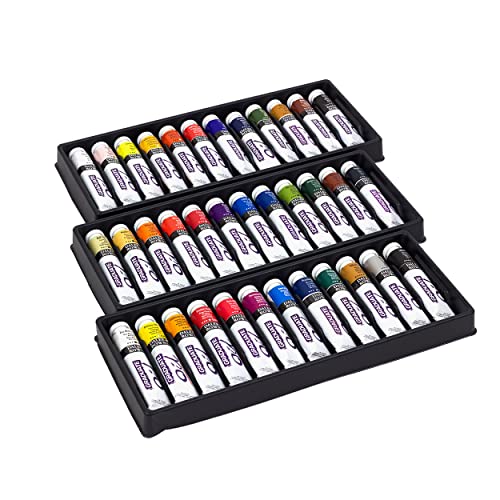 Daler Rowney Graduate 22ml Oil Paint Set, 36 Assorted Colours, High Lightfastness, Ideal for Student Artists & Hobbyists - size: 26.78 Fl Oz (Pack of 1)