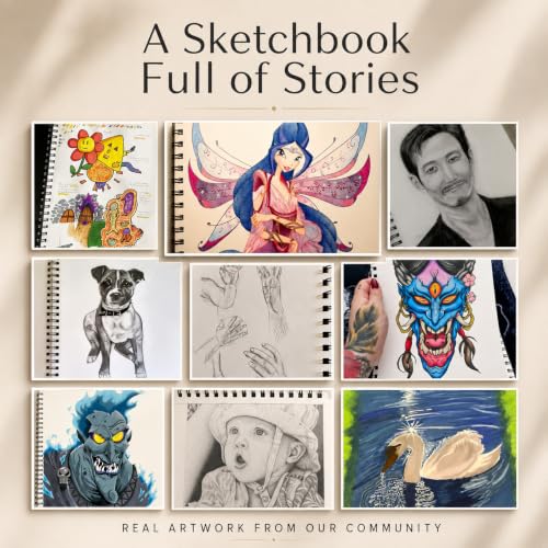 Artist’s Sketchbook Hardcover – 200GSM Very Thick Paper – Large, Spiral Sketch Book for Drawing and Mixed Media – Sketch Pad, Art Book - 8.25 x 11.4, 40 Sheets / 80 Pages - size: 8.25 x 11.4 inches
