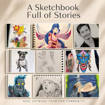 Artist’s Sketchbook Hardcover – 200GSM Very Thick Paper – Large, Spiral Sketch Book for Drawing and Mixed Media – Sketch Pad, Art Book - 8.25 x 11.4, 40 Sheets / 80 Pages - size: 8.25 x 11.4 inches