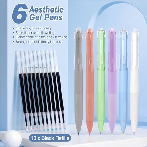 MoKo Pencil Case with Supplies, 59Pcs Aesthetic School Set, Blue | Includes gel pens, wooden and mechanical pencils, 0.5 and 0.7 mm refills, highlighters, erasers and sharpeners. - color: Blue-59P