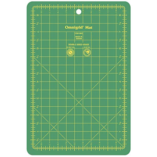 Omnigrid Self-Healing Cutting Mat, 5 1/2'' x 8 1/2'' Inch | Precision Fabric Cutting Mat with Durable Surface for Quilting, Sewing & Crafts - size: 9.3"L x 6.3"W