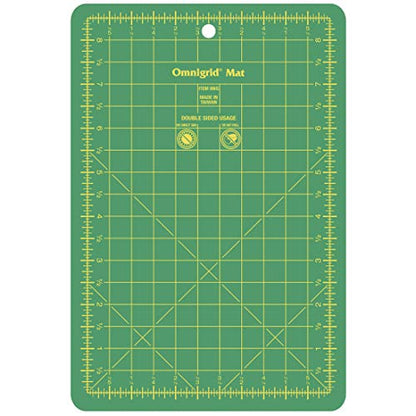 Omnigrid Self-Healing Cutting Mat, 5 1/2'' x 8 1/2'' Inch | Precision Fabric Cutting Mat with Durable Surface for Quilting, Sewing & Crafts - size: 9.3"L x 6.3"W