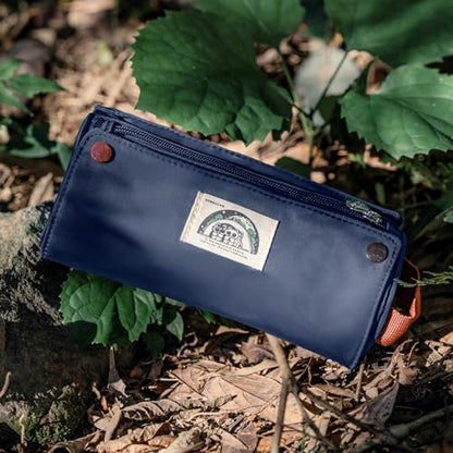 Large Capacity Pencil Case Roll Up Design Multifunctional Pencil Holder Pouch Stationery Pen Bag for Teen Girls and Boys Camping style - Dark Blue - color: Dark Blue