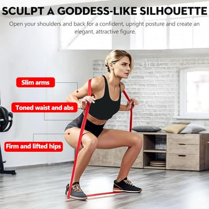 Yoga & Tension Resistance Band – Pull-Up Trainer for Strength, Chest Expansion, Flexibility & Endurance, 15-35 lb Resistance, Compact & Durable Fitness Tool