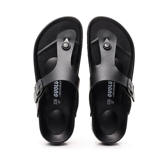 Women Arch Support Flip Flops – Adjustable - color: Black, size: 9