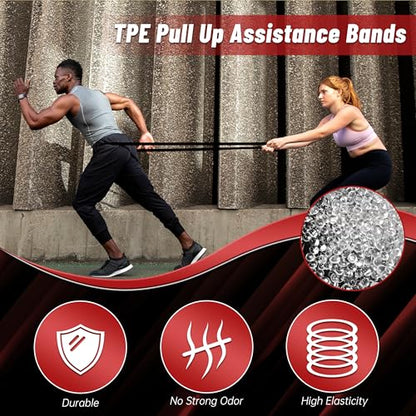 5-Level Resistance Bands for Working Out, Pull Up Assistance Bands - color: 5PCS-Multicolor