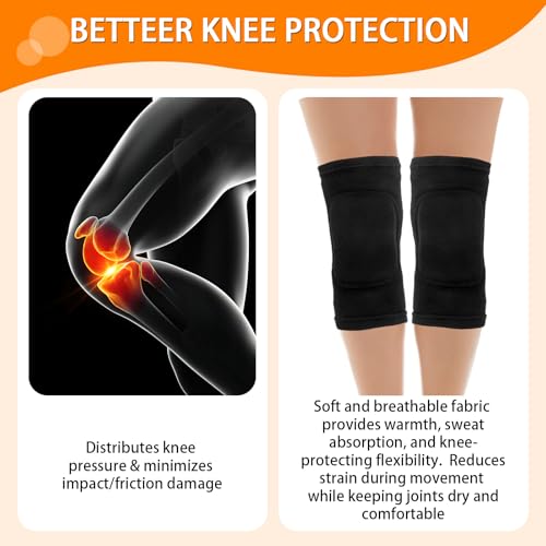2 Pairs Volleyball Knee Pads Youth, Black Knee Pads for Girls, Women, Kids - color: Black, size: Small