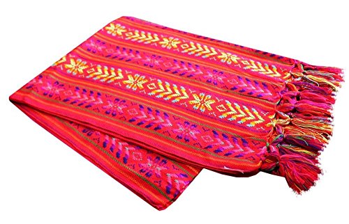 Del Mex Mexican Rebozo Shawl Blanket Doula - color: Red, size: Regular (6 ft x 2.5 ft)